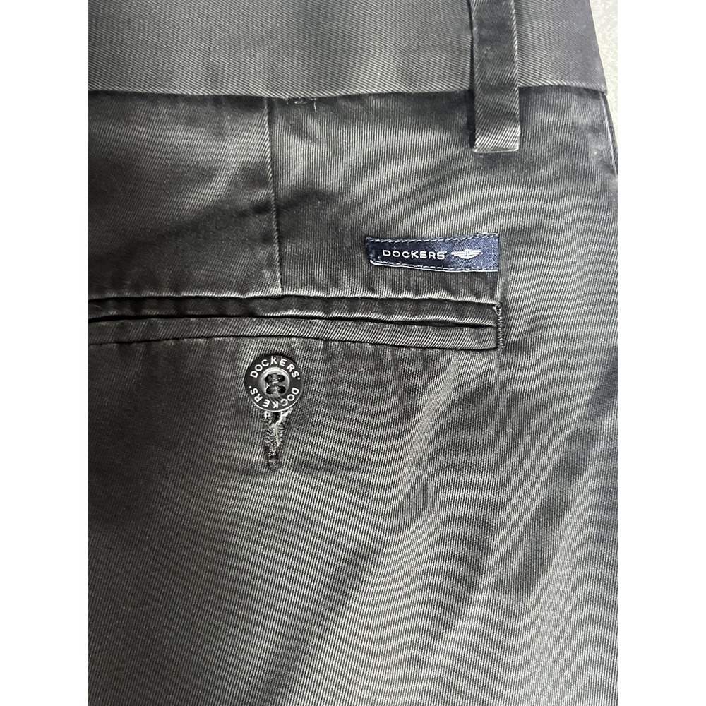Dockers D3 Relaxed Fit Pleated Chino Pants Men's 36x32 Charcoal Grey Cotton - Picture 7 of 7